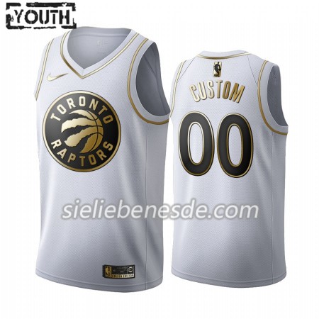 Kinder NBA Toronto Raptors Trikot Nike 2019-2020 Weiß Golden Edition Swingman - Benutzerdefinierte